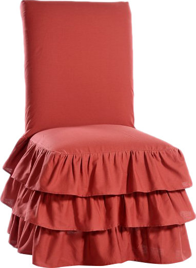 Parson Skirted Box Cushion Dining Chair Slipcover 