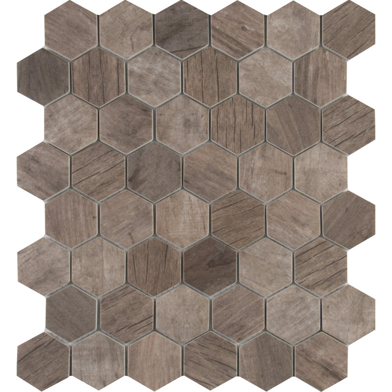 Msi Driftwood Hexagon 2 X Gl Wood Look Tile Wayfair Msi Driftwood Hexagon 2 X Gl