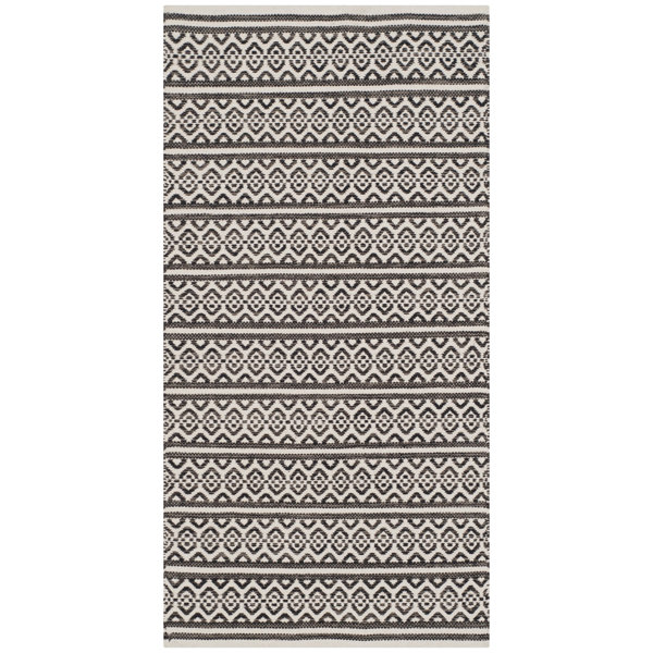 Oxbow Hand-Woven Cotton Ivory/Black Area Rug by Laurel Foundry Modern Farmhouse