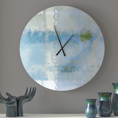 Therapeutic Practised Abstract Metal Wall Clock Latitude Run® Size: Small