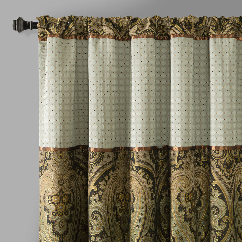 Hampton Hill Canovia Springs Damask Room Darkening Rod Pocket