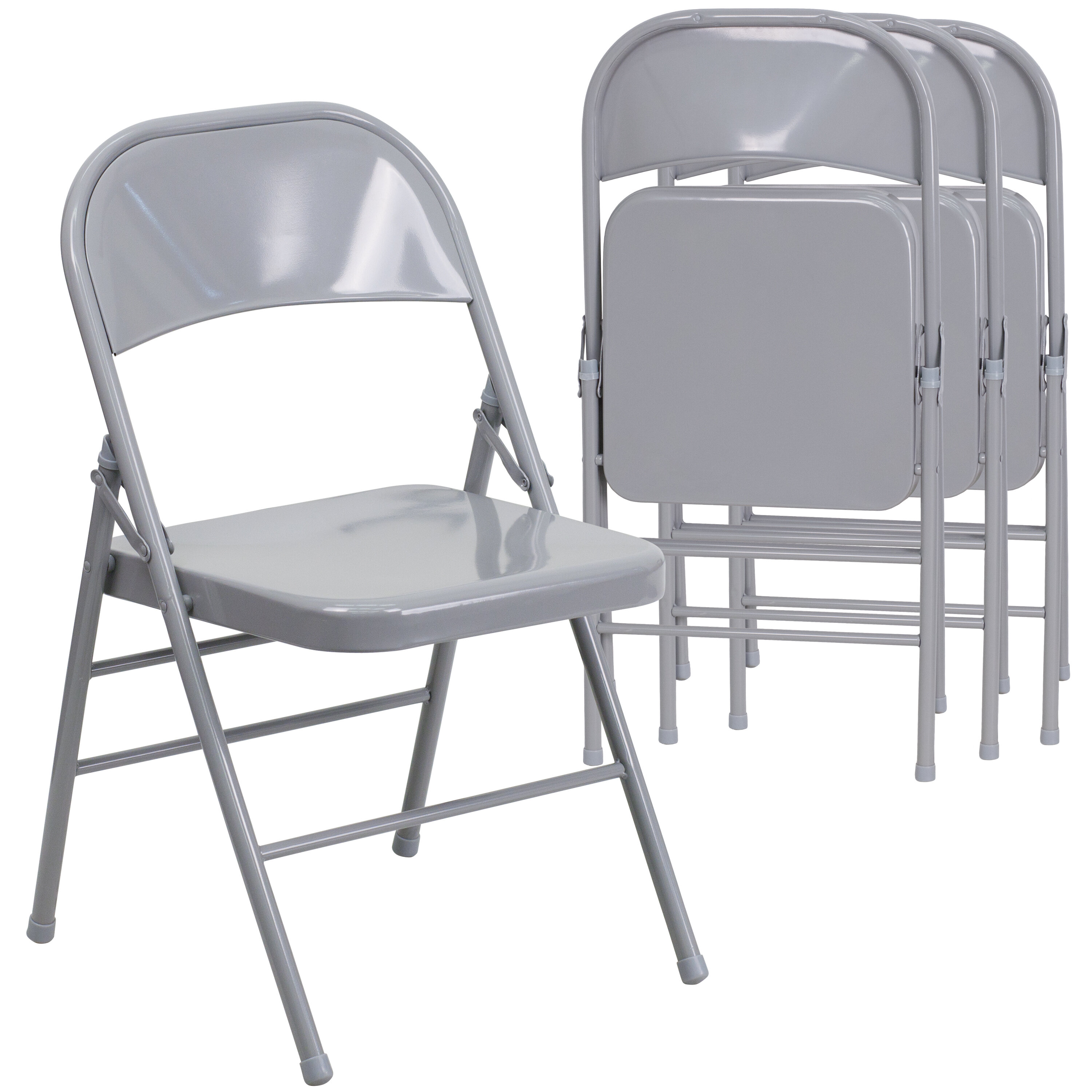 gray folding chairs