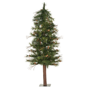 Mixed Country Alpine 6′ Green Artificial Christmas Tree with Unlit with Stand