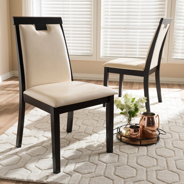 Plotinus Upholstered Dining Chair (Set Of 2) By Wrought Studio
