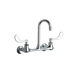 Wall Mounted Bathroom Faucet with Double Wrist Blade Handles
