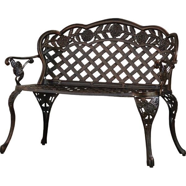 Astoria Grand Madama Cast Aluminum Garden Bench & Reviews | Wayfair