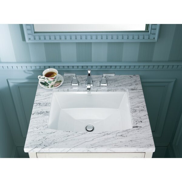 Archer Ceramic Rectangular Undermount Bathroom Sink with Overflow by Kohler