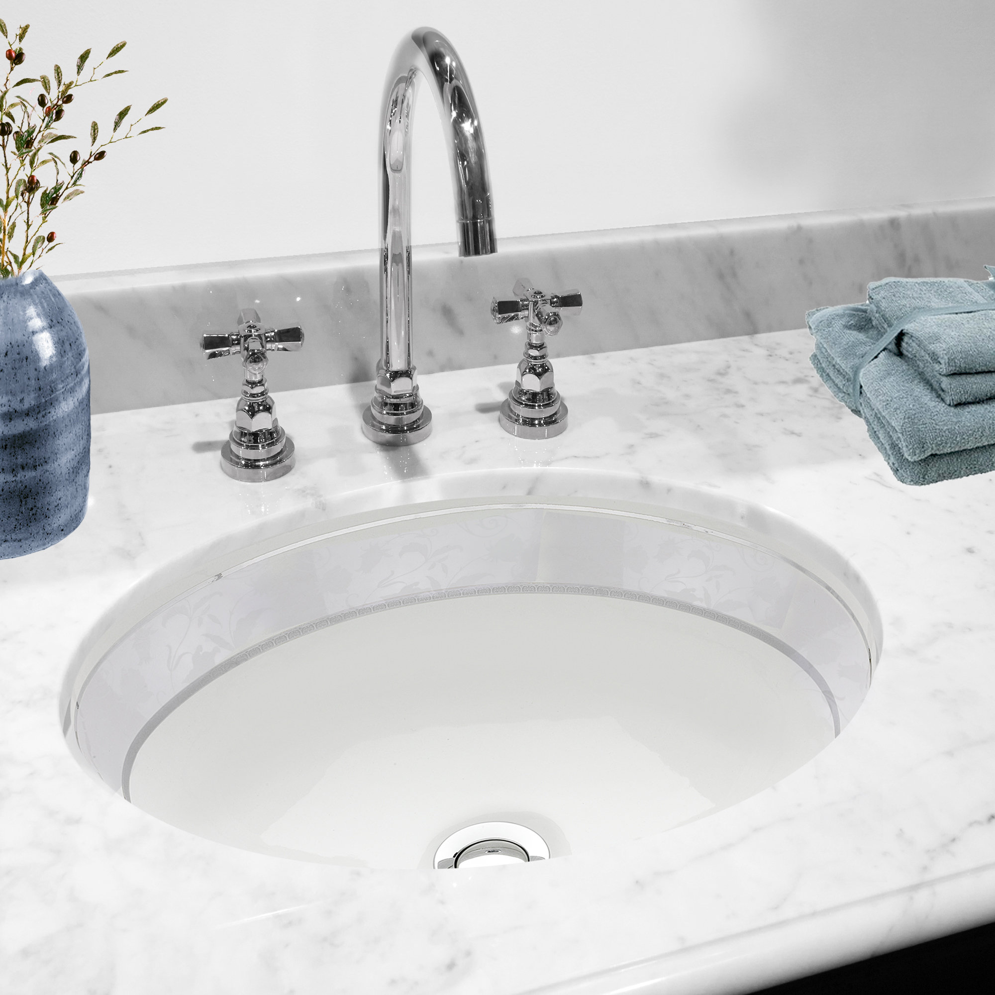 Nantucket Sinks Regatta Oval Undermount Bathroom Sink With Overflow Wayfair