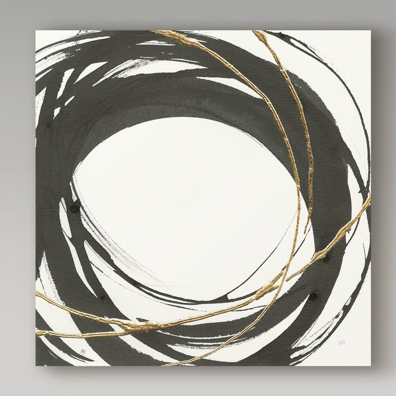 Gilded Enso Iii Acrylic Painting Print On Wrapped Canvas