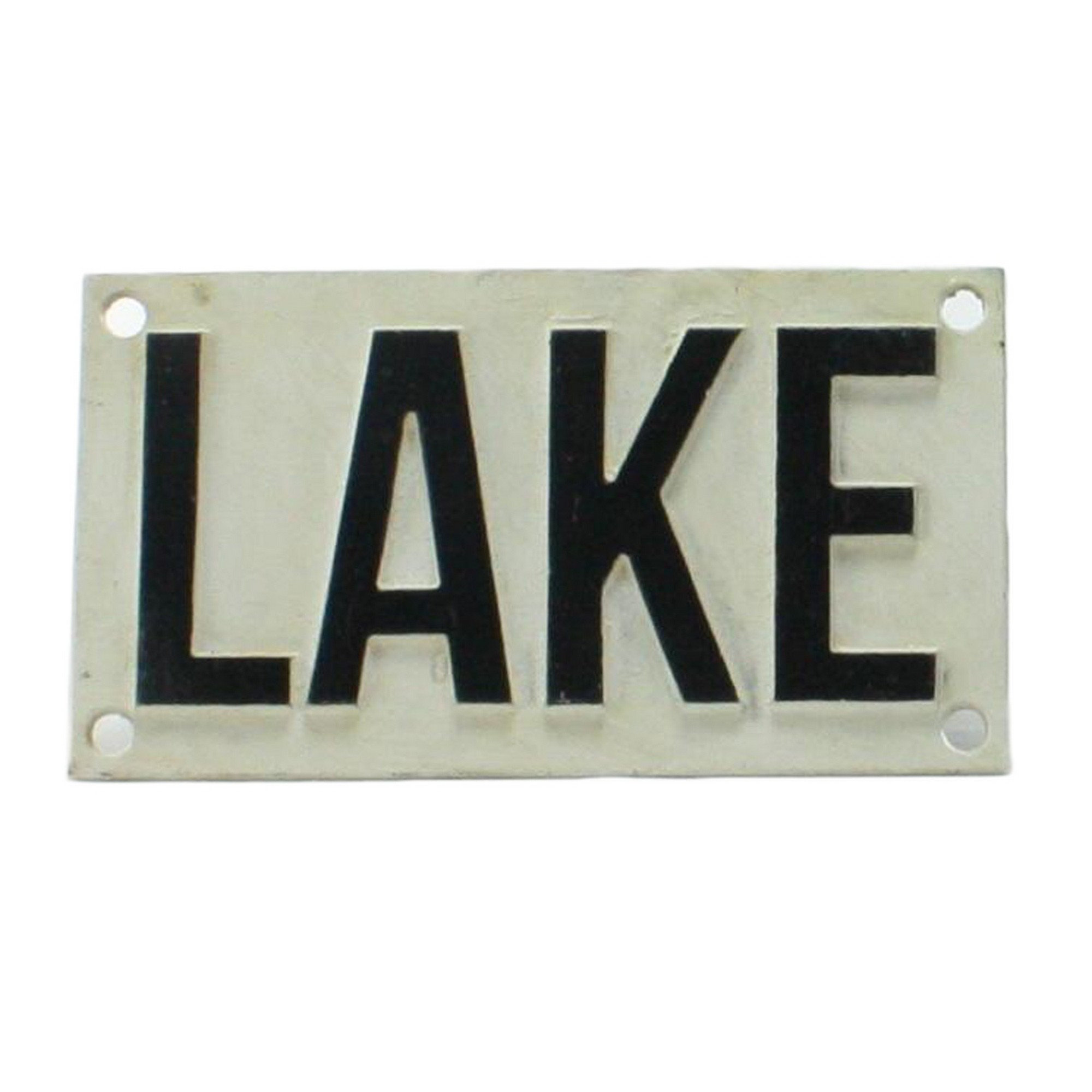 Benjara Rectangular Lake Metal Sign Plate Wayfair