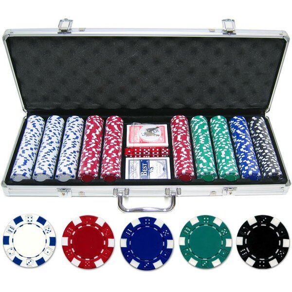 500 Piece Dice Poker Chip Set by JP Commerce