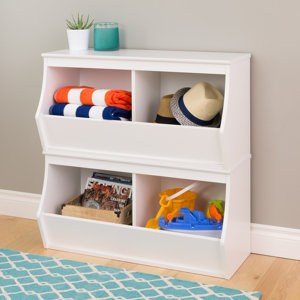 Leonor Stacked 4 Bin Storage Cubby
