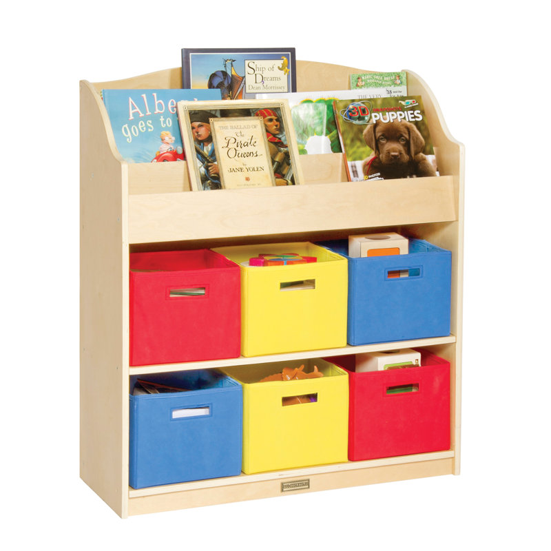 Guidecraft Classroom Furniture 9 Compartment Book Display With Bins Reviews Wayfair