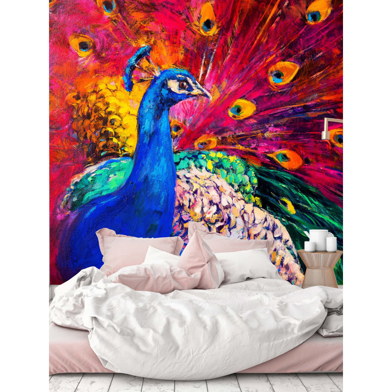 World Menagerie Isse Removable Beautiful Peacock 6 58 L X 125 W