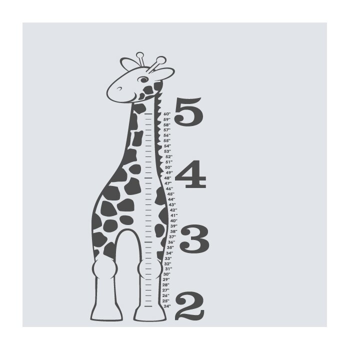 Giraffe Growth Chart Wall Decal
