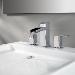 Kenzo Double Handle Widespread Waterfall Faucet