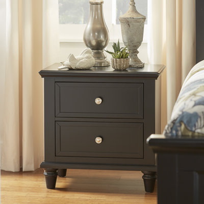 Three Posts Rae 2 Drawer Nightstand Three Posts Color Vulcan Black Dailymail