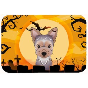 Halloween Yorkie Puppy Kitchen/Bath Mat