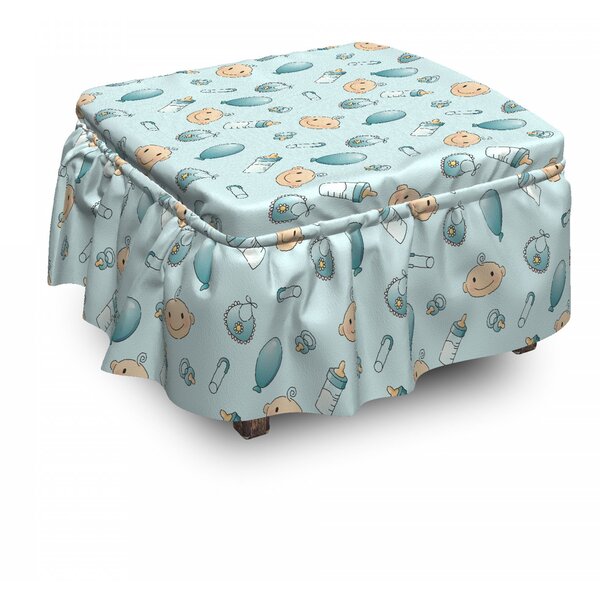 Baby Infant Elements 2 Piece Box Cushion Ottoman Slipcover Set By East Urban Home