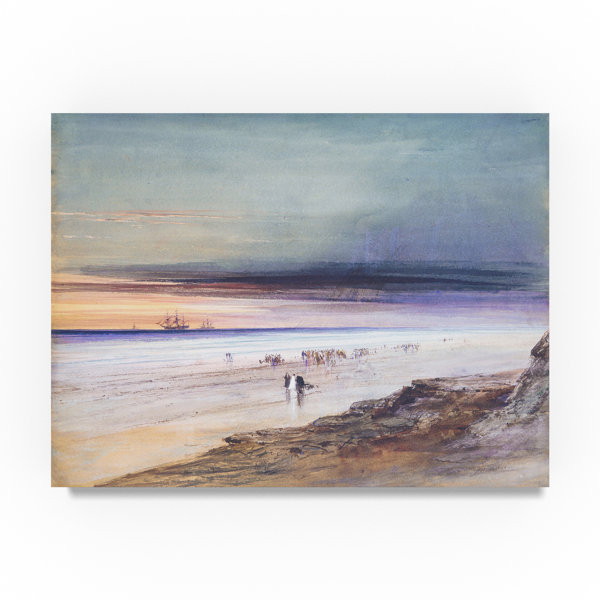 Trademark Art Beach Scene 1865 Oil Painting Print On Wrapped Canvas Wayfair