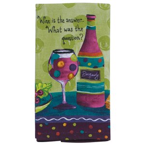 Wine Is the Answer What was the Question Kitchen Terry Towel (Set of 6)
