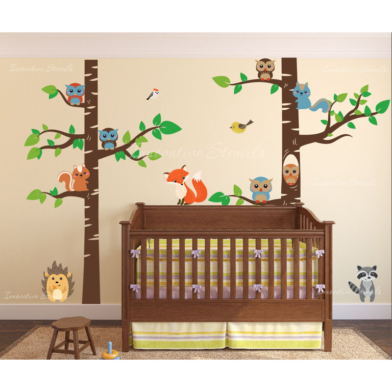 Isabelle Max 12 Piece Birch Tree Nursery Wall Decal Set Reviews Wayfair