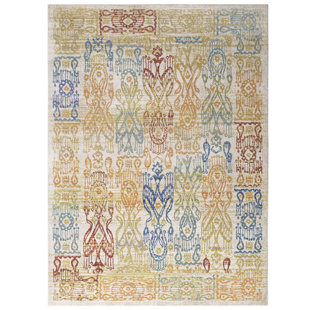 Washable Kitchen Oriental Rug Wayfair Donaldson Distressed Oriental Aztec Gold Blue Area Rug