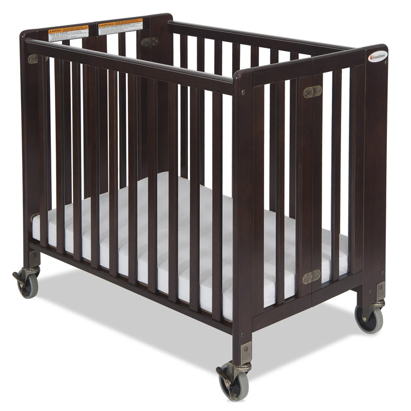 Foundations Hideaway Standard Portable Crib With Mattress