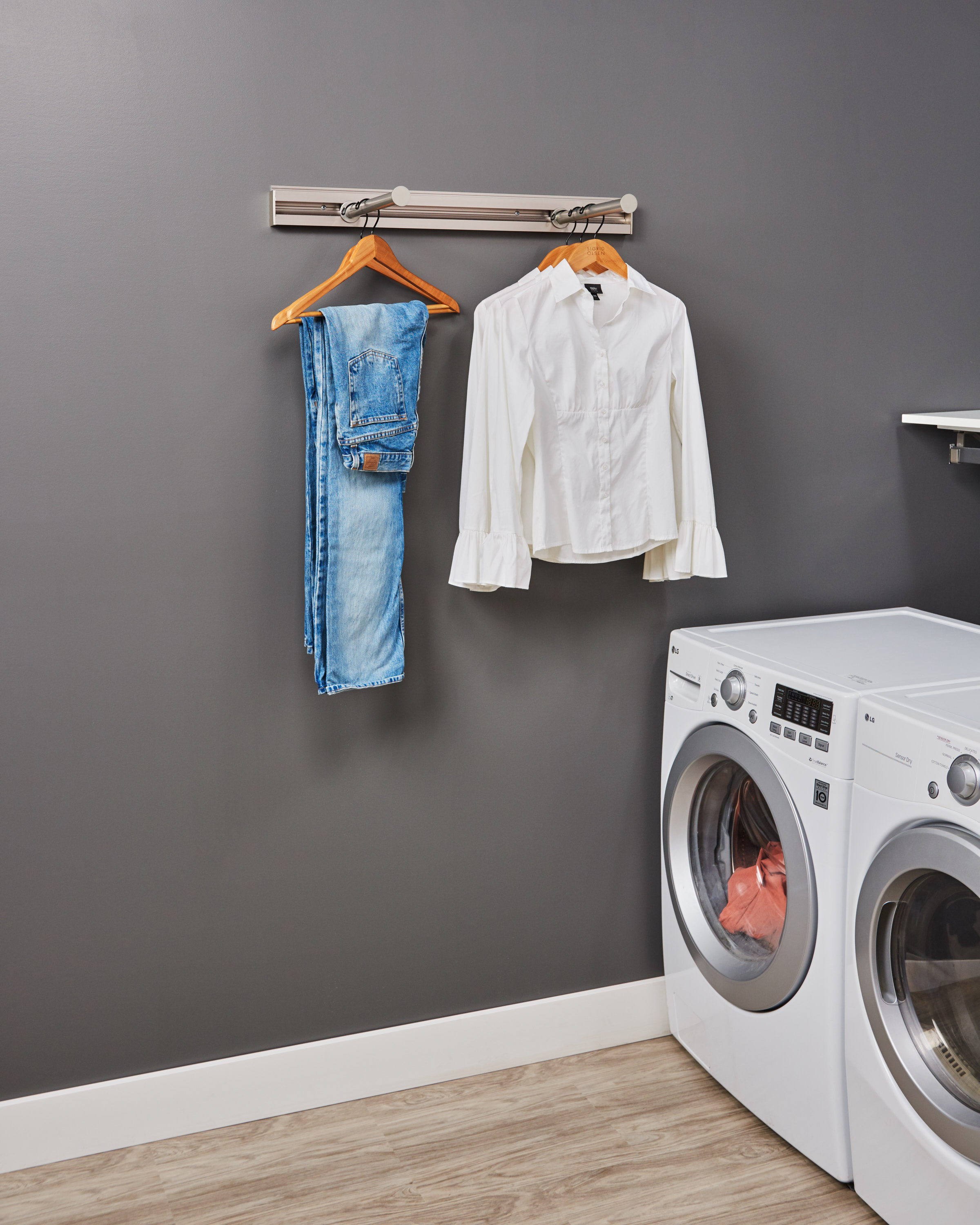 laundry racks for laundry rooms on Orginnovations Inc Arrange A Space Simplicity Laundry Room Organizer Reviews Wayfair