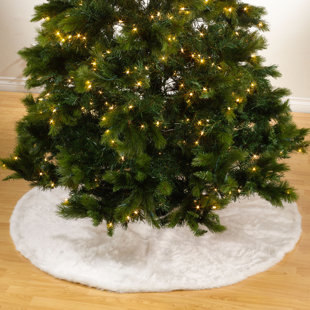 GULTMEE 36 Inches Sparkly Tree Skirt Outdoor Christmas Tree Decorations Luxury Xmas Tree Skirts Little Birdhouse on Cherry Blossom Tree Branch Springtime