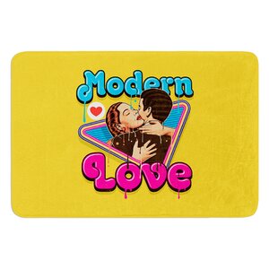 Modern Retro Love by Roberlan Bath Mat