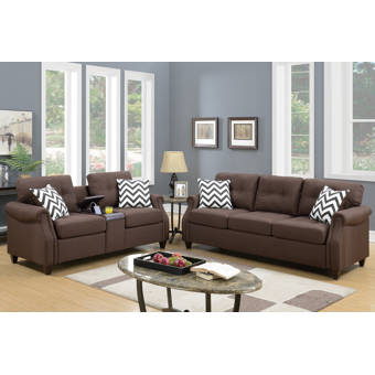 Everly Quinn Harvill Standard Configurable Living Room Set Reviews Wayfair