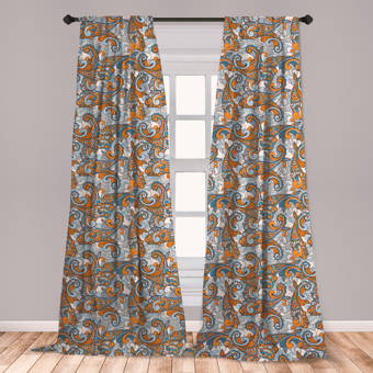 East Urban Home Ambesonne Vintage Curtains Paisley Inspired