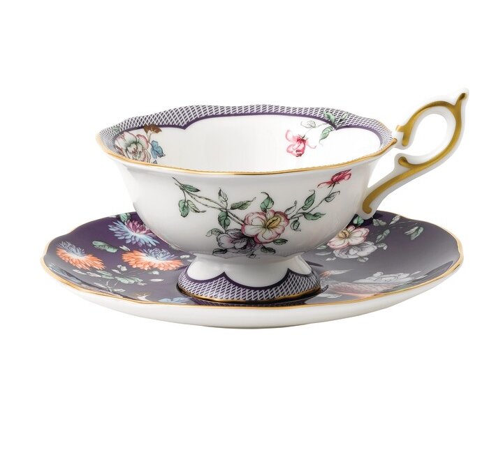 Wedgwood Wonderlust Midnight Crane 2 Piece Bone China Teacup And