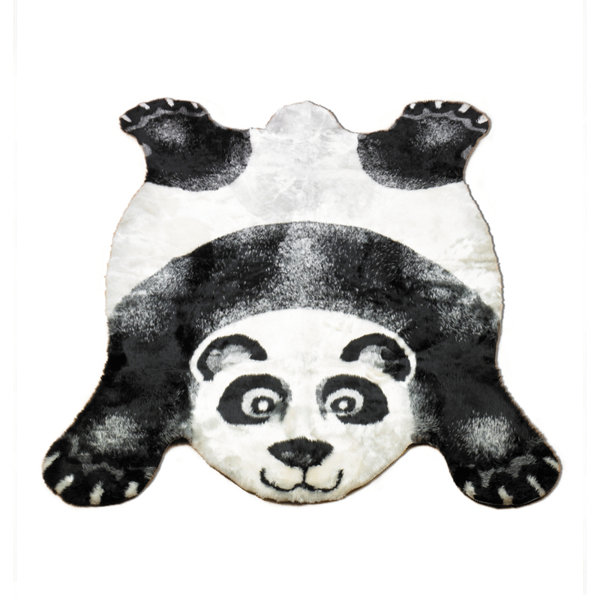 Panda Black Area Rug by Walk On Me
