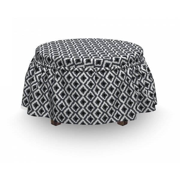 Rhombus And Zigzags Ottoman Slipcover (Set Of 2) By East Urban Home