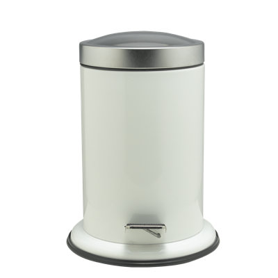 Sealskinacero Step Stainless Steel 0 8 Gallon Step On Trash Can Sealskin Color White Dailymail