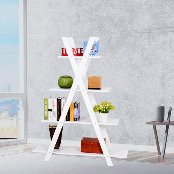 Swofford White X Shape Etagere Bookcase By Latitude Run