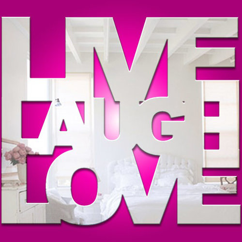 Live Laugh Love Mirror East Urban Home Size: 30 cm H x 30 cm W x 0.3 cm D