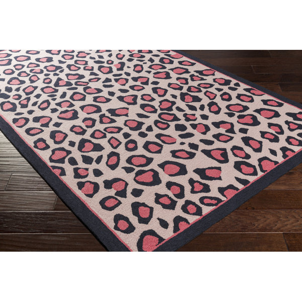 Blake Hand-Hooked Pink Area Rug by Zoomie Kids