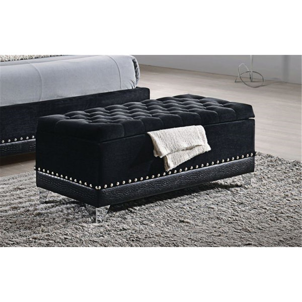 McManus Upholstered Storage Bench By Rosdorf Park 2019 Sale