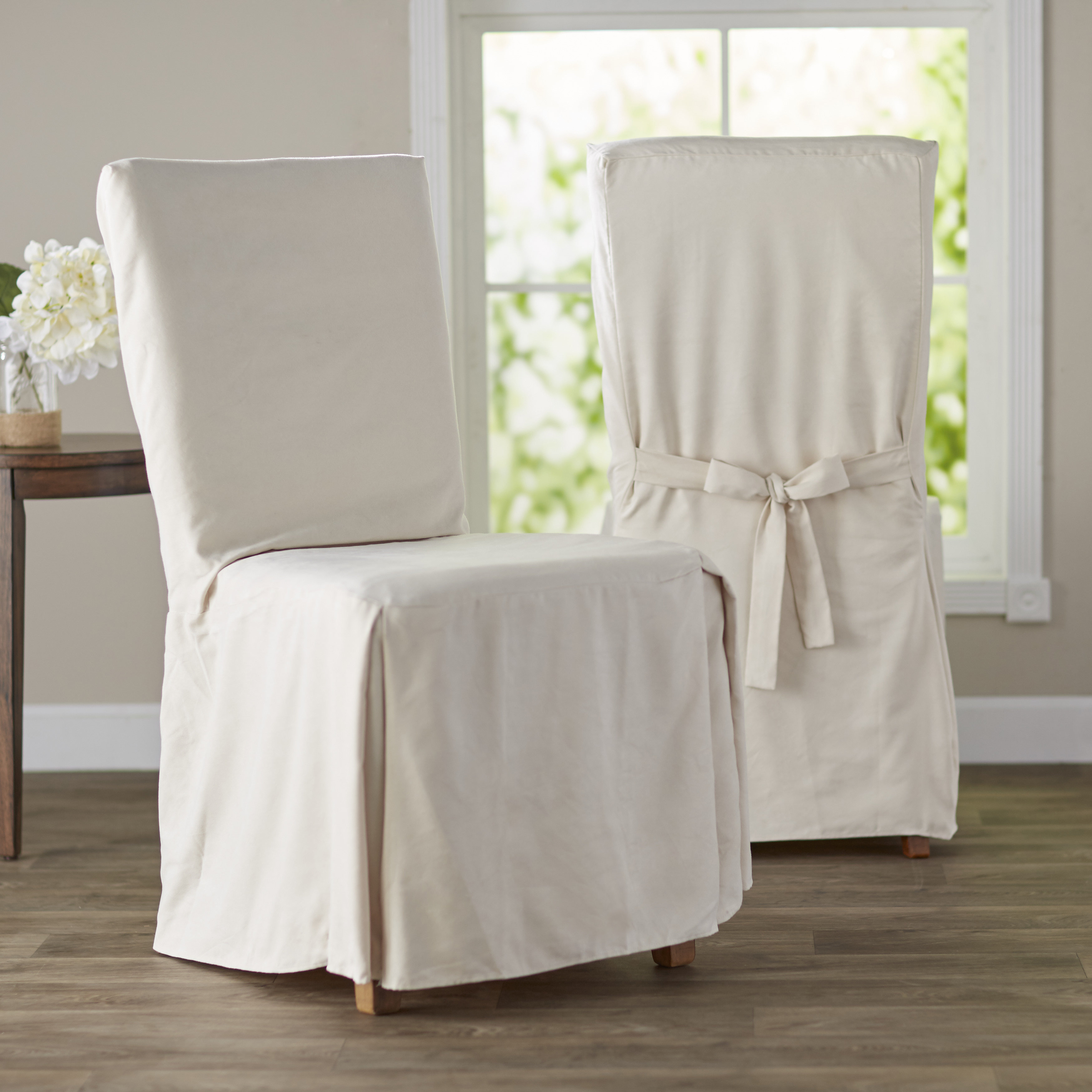 Sure Fit Essential Twill Straight Skirt One Piece Chair Slipcover