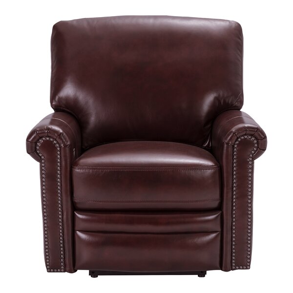 Barris Leather Power Wall Hugger Recliner By Canora Grey
