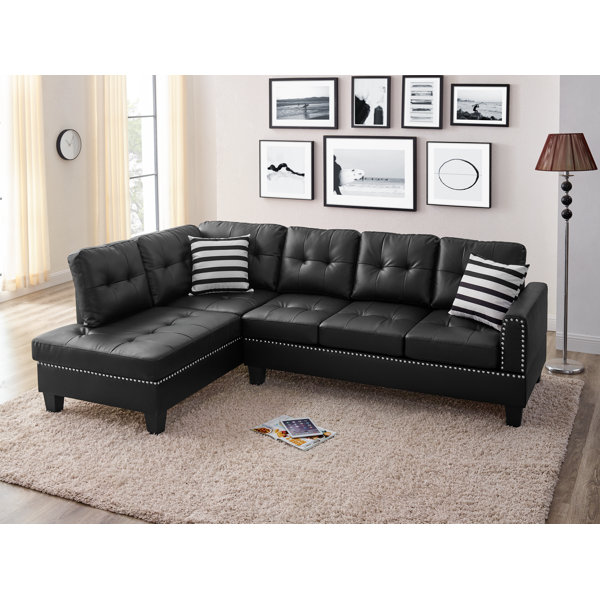 Leather Left Hand Sectional Wayfair