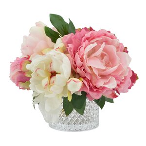 Mixed Peony and Hydrangea Arrangement