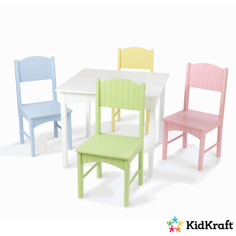 Kidkraft Nantucket Kids 5 Piece Writing Table Chair Set