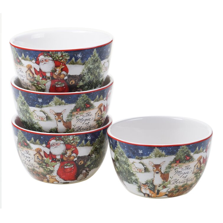 Cups Colourful Father Christmas Santa Tableware 8 Cups