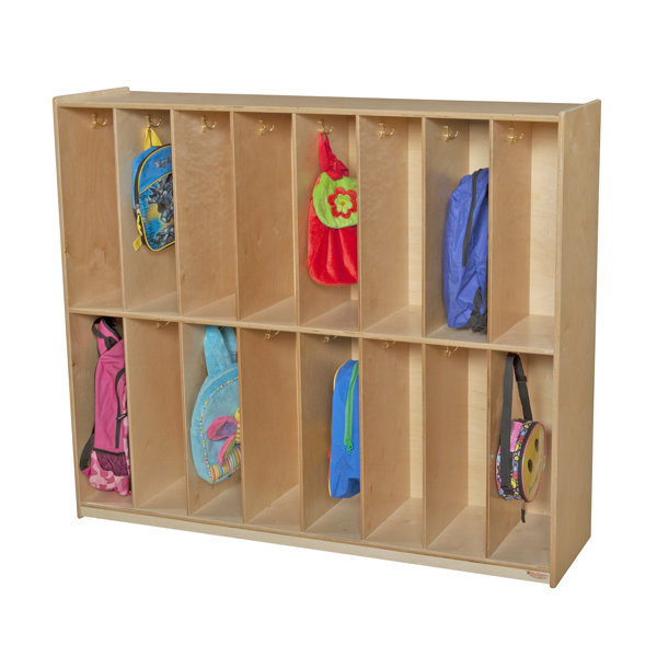 2 Tier 8 Wide Coat Locker by Wood Designs