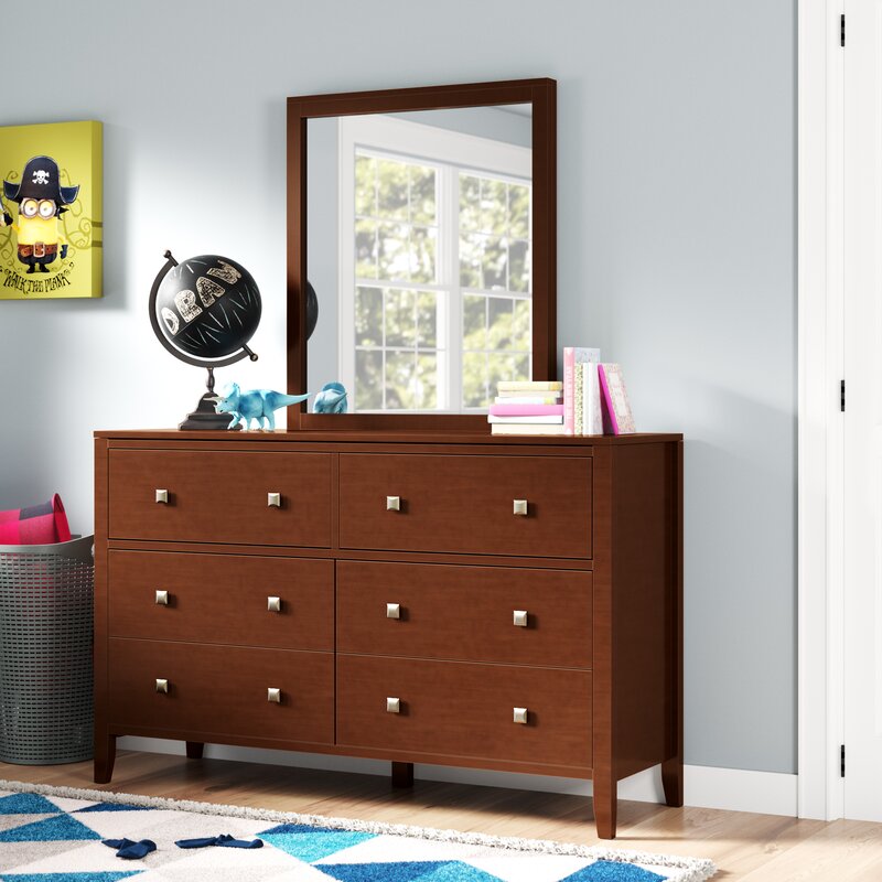 Viv Rae Granville 6 Drawer Double Dresser With Mirror Reviews