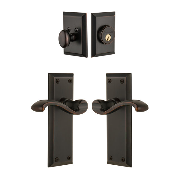 Fifth Avenue Keyed Door Lever by Grandeur